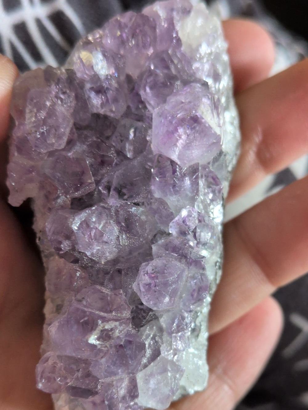 Natural Amethyst Crystal Cluster - Lavender‎ Purple Decorative Stone